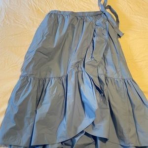 Ruffle midi skirt